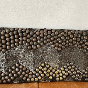 Ecoté Black and gold/bronze clutch